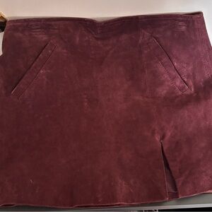 Blank NYC Plum Suede Mini Skirt
